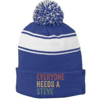 Everyone Needs A Steve Stripe Pom Pom Beanie