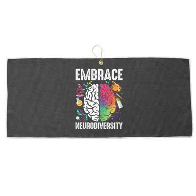 Embrace Neurodiversity Autism Awareness ASD  Wo kid Large Microfiber Waffle Golf Towel