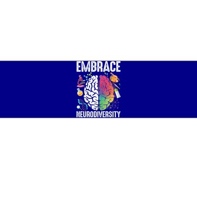 Embrace Neurodiversity Autism Awareness ASD  Wo kid Bumper Sticker