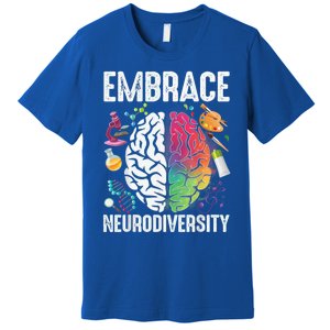 Embrace Neurodiversity Autism Awareness ASD  Wo kid Premium T-Shirt