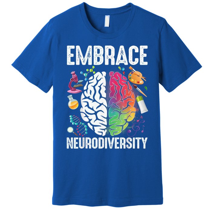 Embrace Neurodiversity Autism Awareness ASD  Wo kid Premium T-Shirt