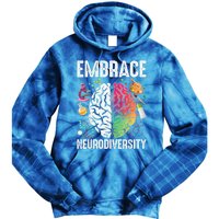 Embrace Neurodiversity Autism Awareness ASD  Wo kid Tie Dye Hoodie