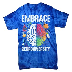 Embrace Neurodiversity Autism Awareness ASD  Wo kid Tie-Dye T-Shirt