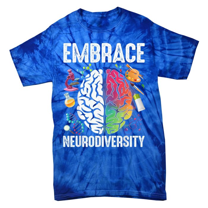 Embrace Neurodiversity Autism Awareness ASD  Wo kid Tie-Dye T-Shirt