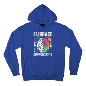 Embrace Neurodiversity Autism Awareness ASD  Wo kid Tall Hoodie