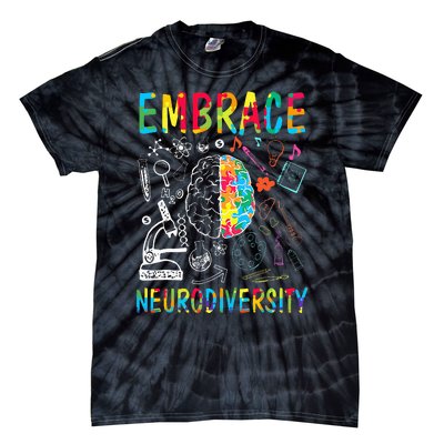 Embrace Neurodiversity Autism Awareness ASD Tie-Dye T-Shirt