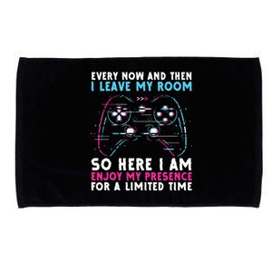 Every Now And Then I Leave My Room Funny Gaming Microfiber Hand Towel