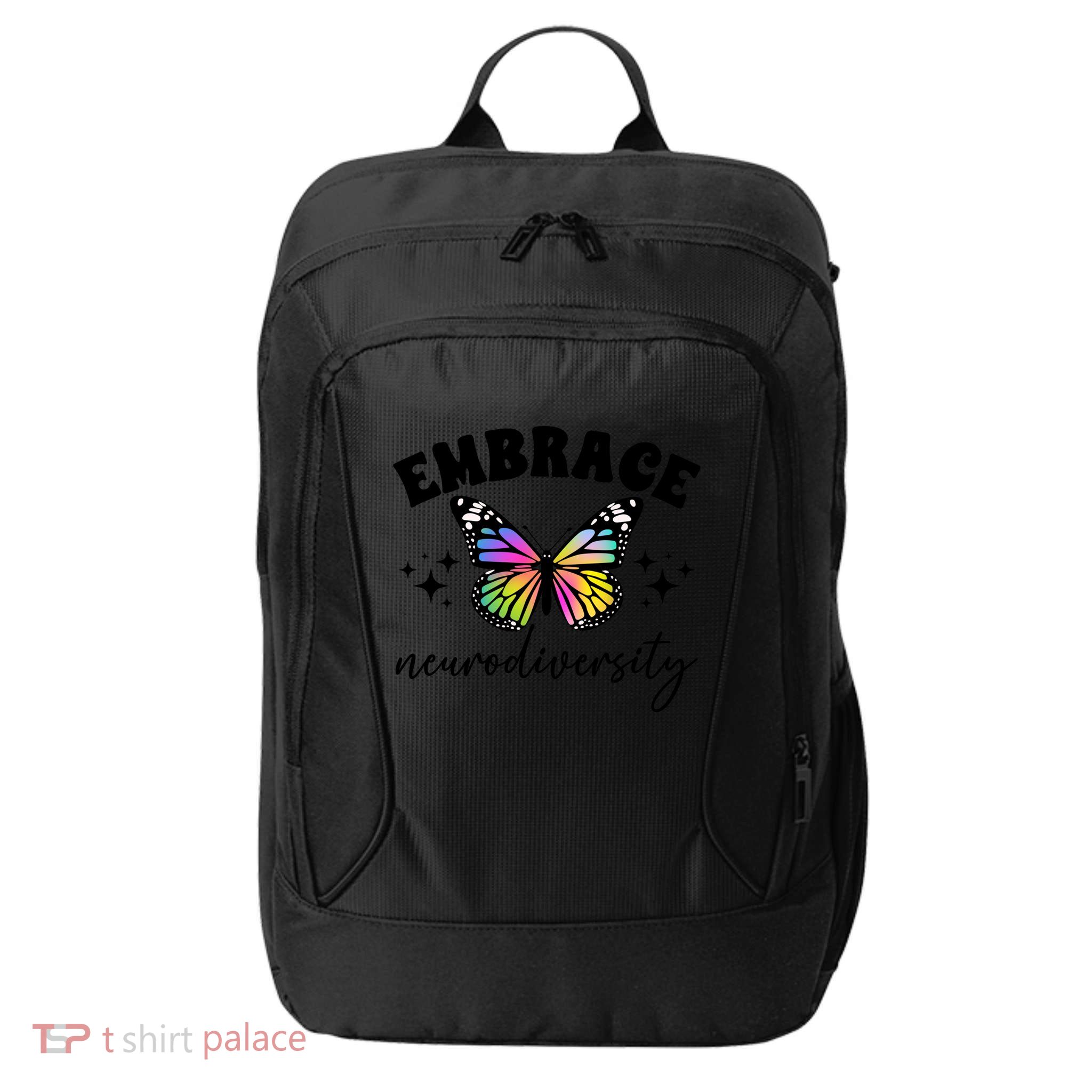 Embrace Neurodiversity Autism Neurodivergent Gift City Backpack