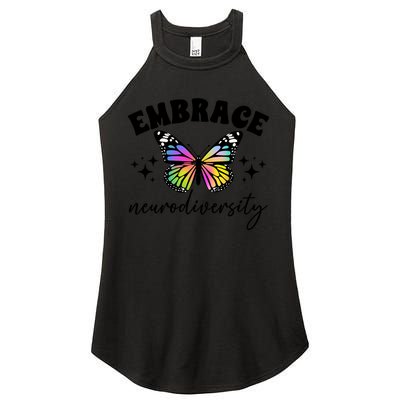 Embrace Neurodiversity Autism Neurodivergent Gift Women's Perfect Tri Rocker Tank