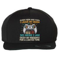 Every Now And Then I Leave My Room Funny Gaming Gamer Gift Wool Snapback Cap