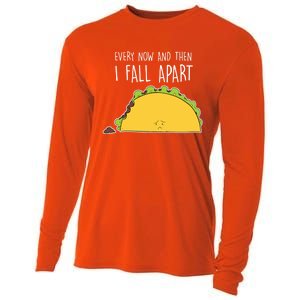 Every Now And Then I Fall Apart Taco Gift Cooling Performance Long Sleeve Crew