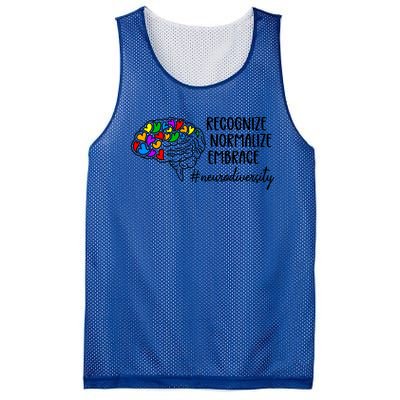 Embrace Neurodiversity Autism Month Neurodivergent Gift Mesh Reversible Basketball Jersey Tank