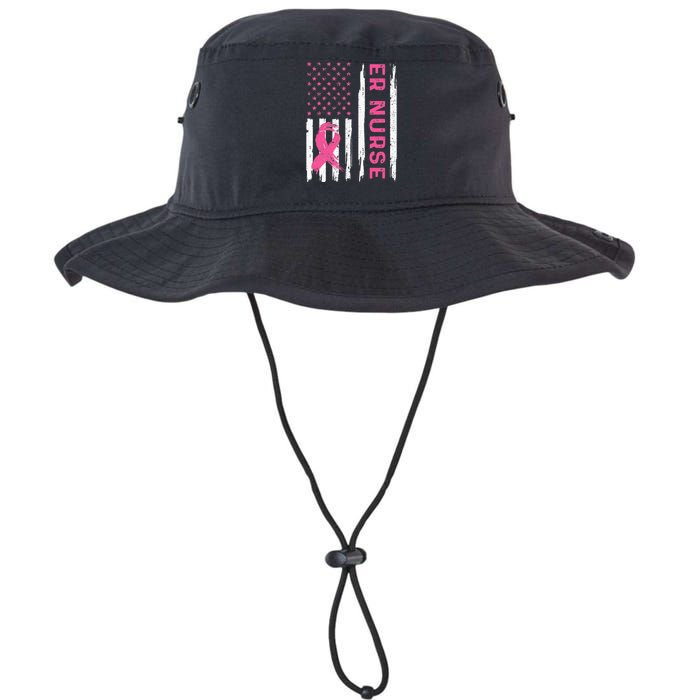 ER Nurse American Flag Nurse Breast Cancer Awareness Legacy Cool Fit Booney Bucket Hat