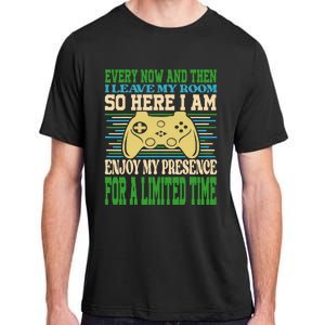 Every Now And Then I Leave My Room Gaming Funny Gamers Adult ChromaSoft Performance T-Shirt