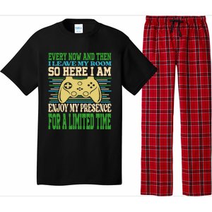 Every Now And Then I Leave My Room Gaming Funny Gamers Pajama Set