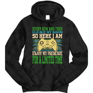 Every Now And Then I Leave My Room Gaming Funny Gamers Tie Dye Hoodie