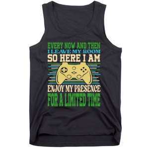 Every Now And Then I Leave My Room Gaming Funny Gamers Tank Top