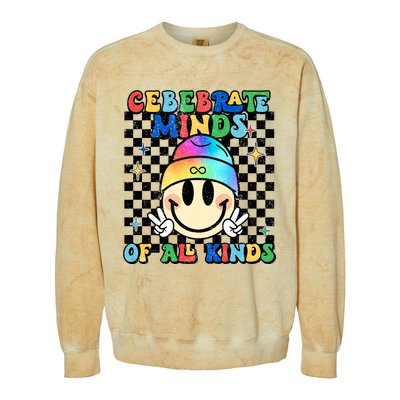 Embrace Neurodiversity Autism Awareness ASD Colorblast Crewneck Sweatshirt