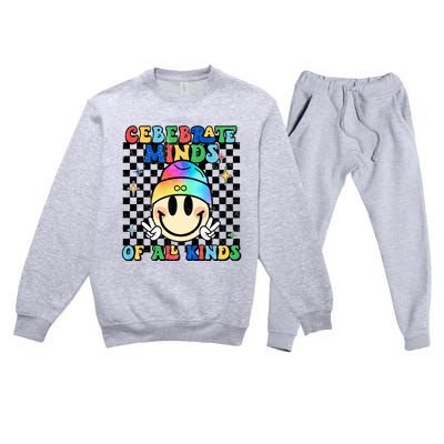 Embrace Neurodiversity Autism Awareness ASD Premium Crewneck Sweatsuit Set