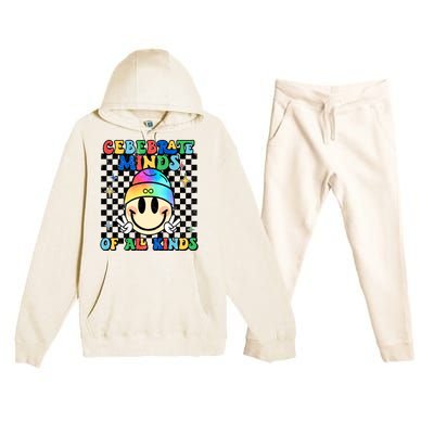 Embrace Neurodiversity Autism Awareness ASD Premium Hooded Sweatsuit Set