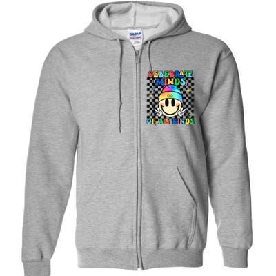 Embrace Neurodiversity Autism Awareness ASD Full Zip Hoodie