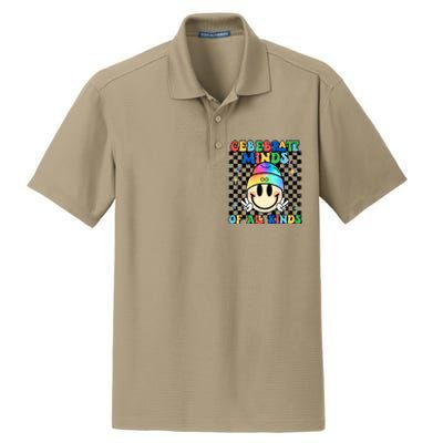 Embrace Neurodiversity Autism Awareness ASD Dry Zone Grid Polo