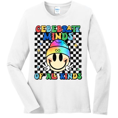 Embrace Neurodiversity Autism Awareness ASD Ladies Long Sleeve Shirt