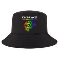 Embrace Neurodiversity Autism ADHD Rainbow Brain Screws Cool Comfort Performance Bucket Hat