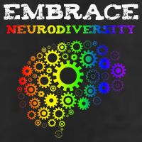 Embrace Neurodiversity Autism ADHD Rainbow Brain Screws Adult Drive Performance Visor