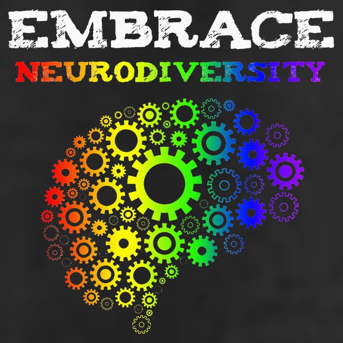 Embrace Neurodiversity Autism ADHD Rainbow Brain Screws Adult Drive Performance Visor