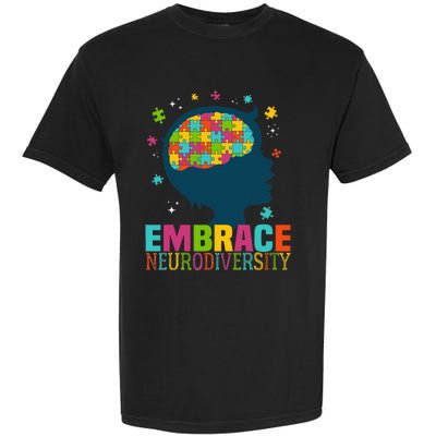 Embrace Neurodiversity Autism Awareness ASD Neurodiversity Garment-Dyed Heavyweight T-Shirt