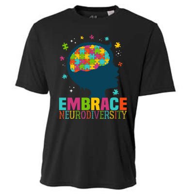 Embrace Neurodiversity Autism Awareness ASD Neurodiversity Cooling Performance Crew T-Shirt