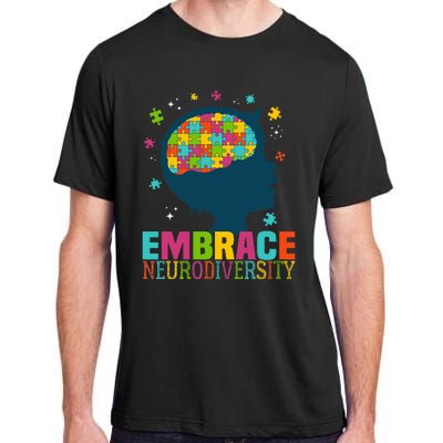 Embrace Neurodiversity Autism Awareness ASD Neurodiversity Adult ChromaSoft Performance T-Shirt