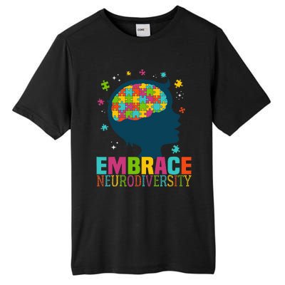 Embrace Neurodiversity Autism Awareness ASD Neurodiversity Tall Fusion ChromaSoft Performance T-Shirt