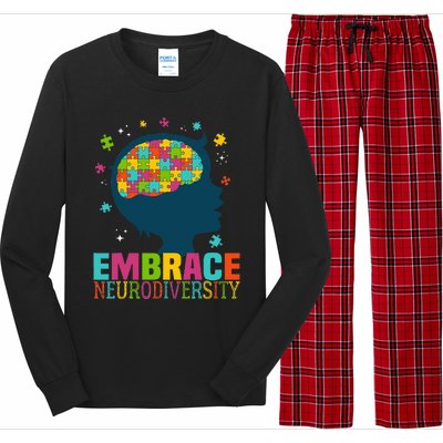 Embrace Neurodiversity Autism Awareness ASD Neurodiversity Long Sleeve Pajama Set