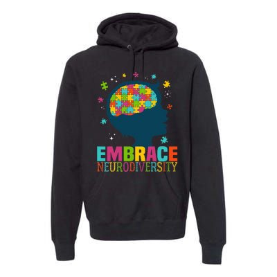 Embrace Neurodiversity Autism Awareness ASD Neurodiversity Premium Hoodie