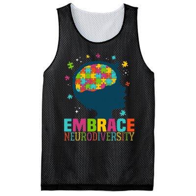 Embrace Neurodiversity Autism Awareness ASD Neurodiversity Mesh Reversible Basketball Jersey Tank