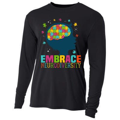 Embrace Neurodiversity Autism Awareness ASD Neurodiversity Cooling Performance Long Sleeve Crew