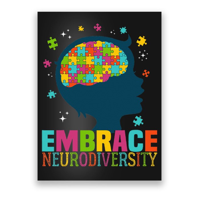 Embrace Neurodiversity Autism Awareness ASD Neurodiversity Poster