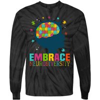 Embrace Neurodiversity Autism Awareness ASD Neurodiversity Tie-Dye Long Sleeve Shirt