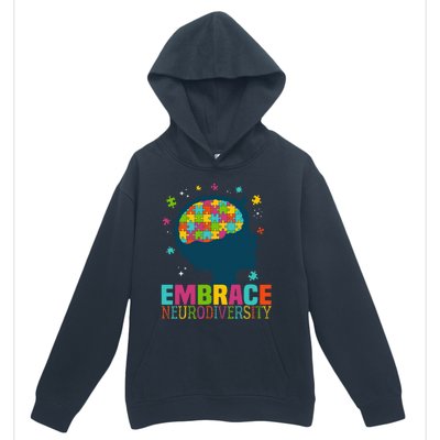 Embrace Neurodiversity Autism Awareness ASD Neurodiversity Urban Pullover Hoodie