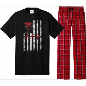 ER Nurse American Flag Design Emergency Nurses Day Pajama Set