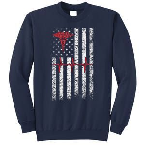 ER Nurse American Flag Design Emergency Nurses Day Sweatshirt