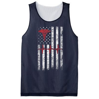 ER Nurse American Flag Design Emergency Nurses Day Mesh Reversible Basketball Jersey Tank