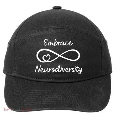 Embrace Neurodiversity Autism Awareness Teacher Mom 7-Panel Snapback Hat