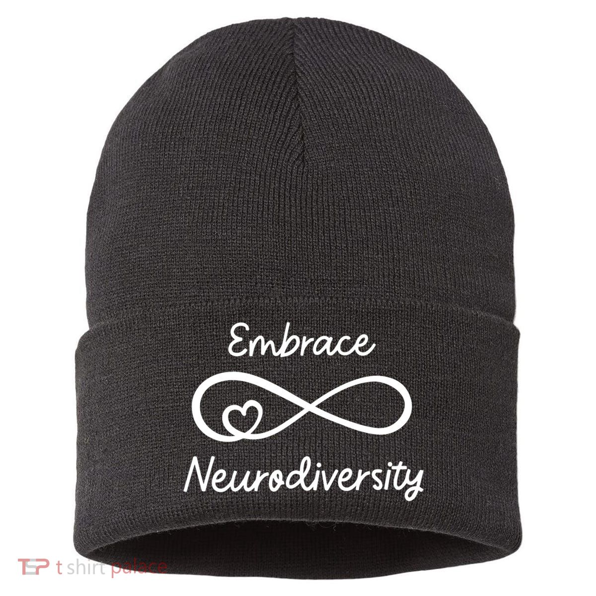 Embrace Neurodiversity Autism Awareness Teacher Mom Sustainable Knit Beanie