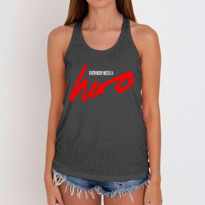 Everybody Needs A Hero Album Women's Knotted Racerback Tank