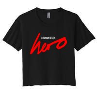 Everybody Needs A Hero Album Women's Crop Top Tee