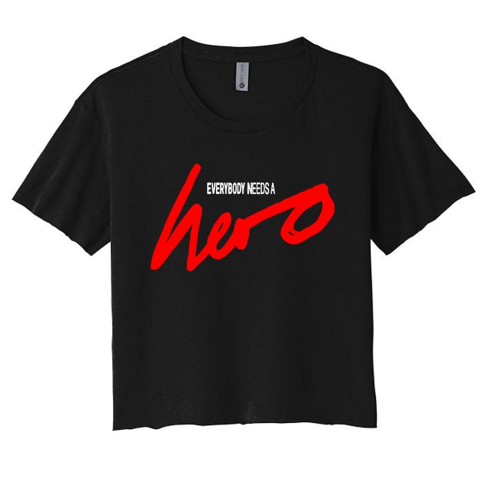 Everybody Needs A Hero Album Women's Crop Top Tee