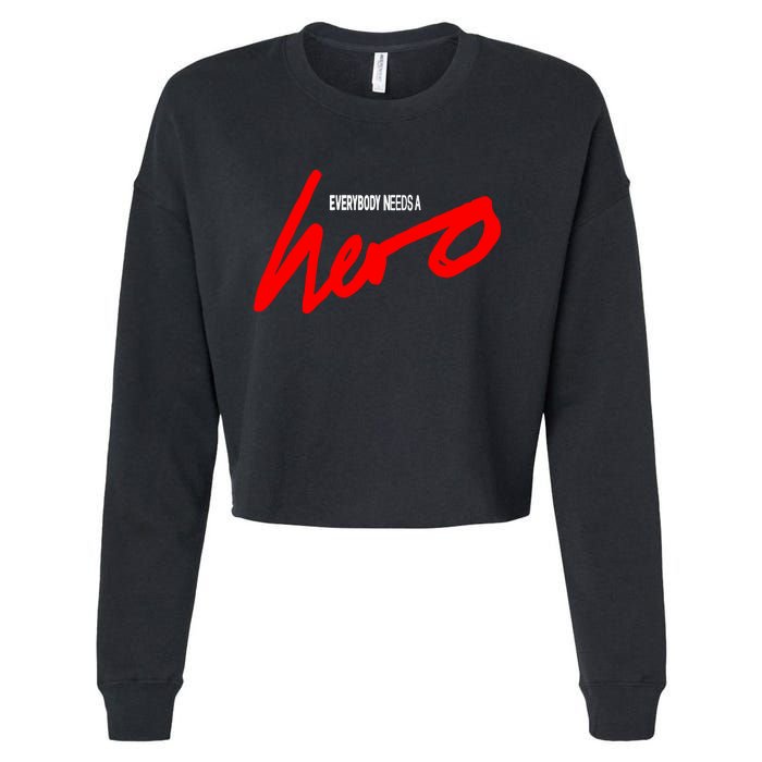 Everybody Needs A Hero Album Cropped Pullover Crew